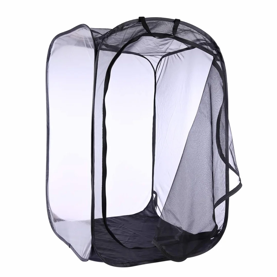 Klappbar Schmetterling und Insekt Habitat Käfig Mesh - Schwarze L