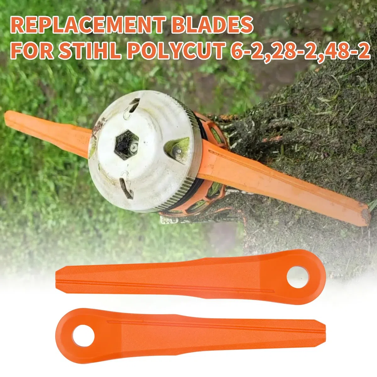 24 Stück Kunststoffmesser für Stihl Polycut 6-2, 6-3, 7-3, 28-2, 48-2, Ersatzmesser 40020071000