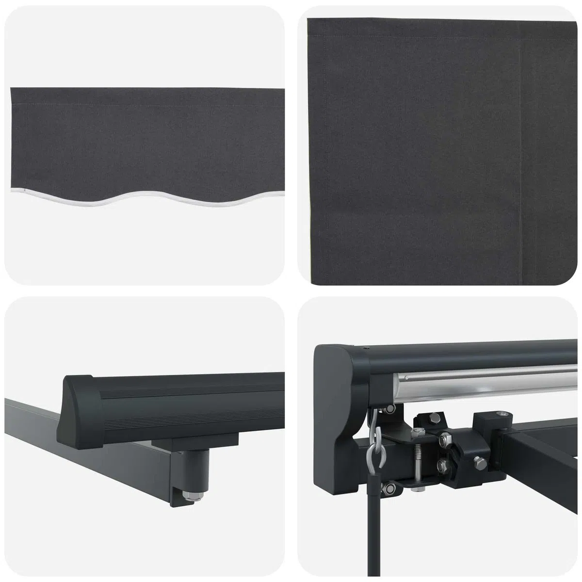 vidaXL Manuell einziehbare Markise Anthrazit 4,5 x 3,5 m