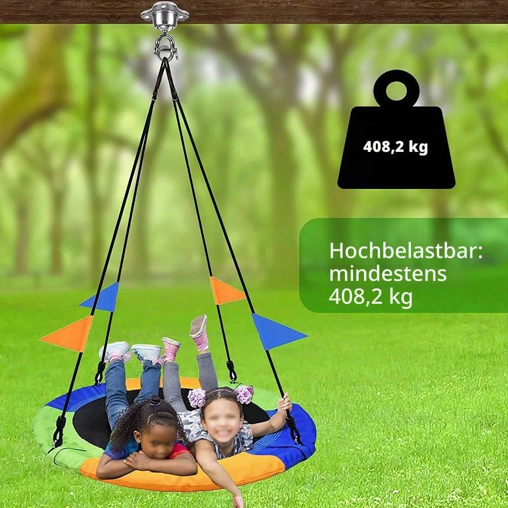 SELEWARE Schaukelhaken Schwerlast Hängesessel Outdoor - Drehhaken Boxsack Halterung Deckenhaken Holzbalken hängematte Befestigung Deckenhalterung für Reifennetz-Schaukel Gym Yoga 400KG Kapazität
