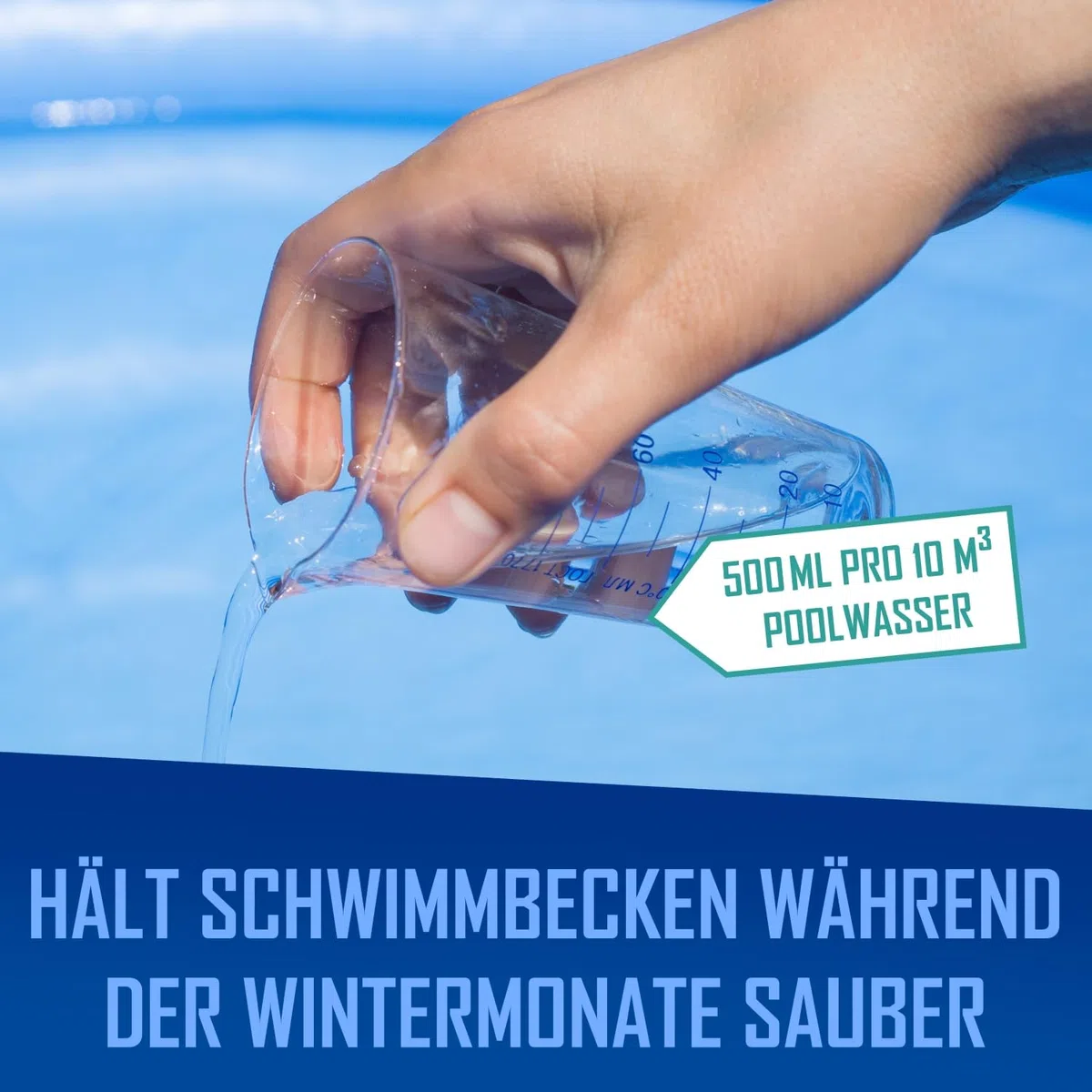 Astral Pool Wintermittel 1L - Effektive Winterpflege für Pools - Verhindert Algen Bakterien Kalk - Einfache Anwendung - Schwimmbecken Einwinterungsmittel