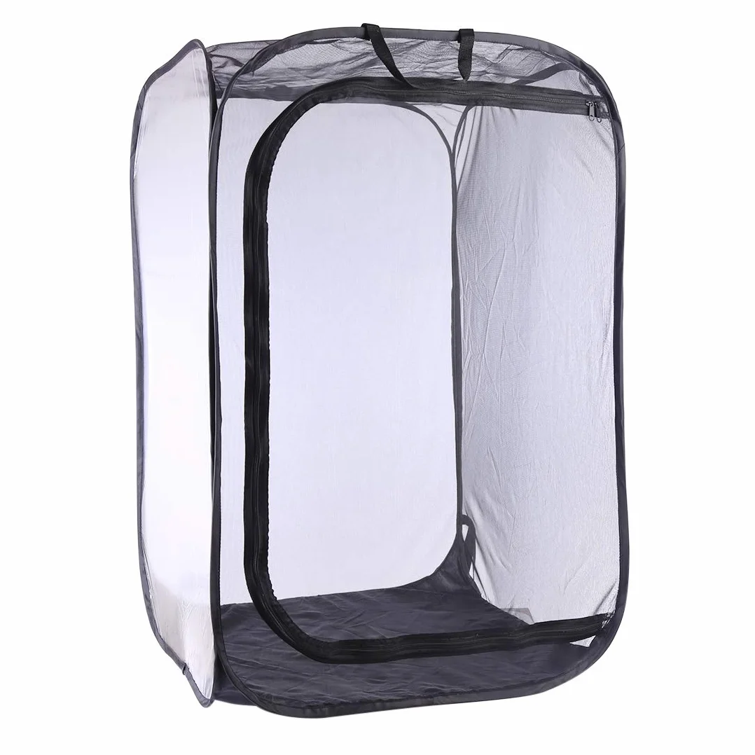 Klappbar Schmetterling und Insekt Habitat Käfig Mesh - Schwarze L