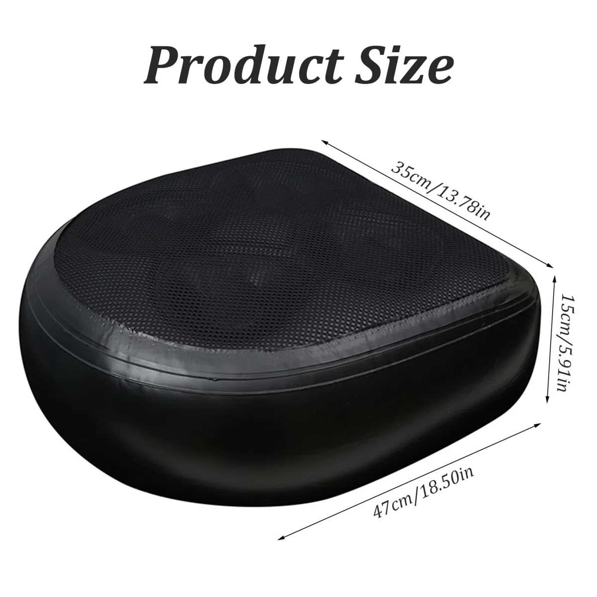 Aufblasbarer Whirlpool-Sitz, bequemer Whirlpool-Sitz, wiederverwendbar, mit Saugnapf und Netz, 47 x 36 x 15 cm, Rutschfester PVC-Spa-Pool-Booster für Erwachsene