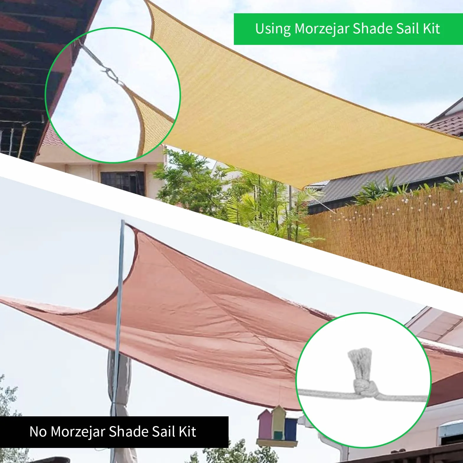 Sonnensegel Befestigung Set Zubehör 304 Edelstahl Sonnensegel Befestigungsset sonnensegel Spanner Montage Aufbau für Viereck und Dreieck Garten, Awnings Mounting Assembly