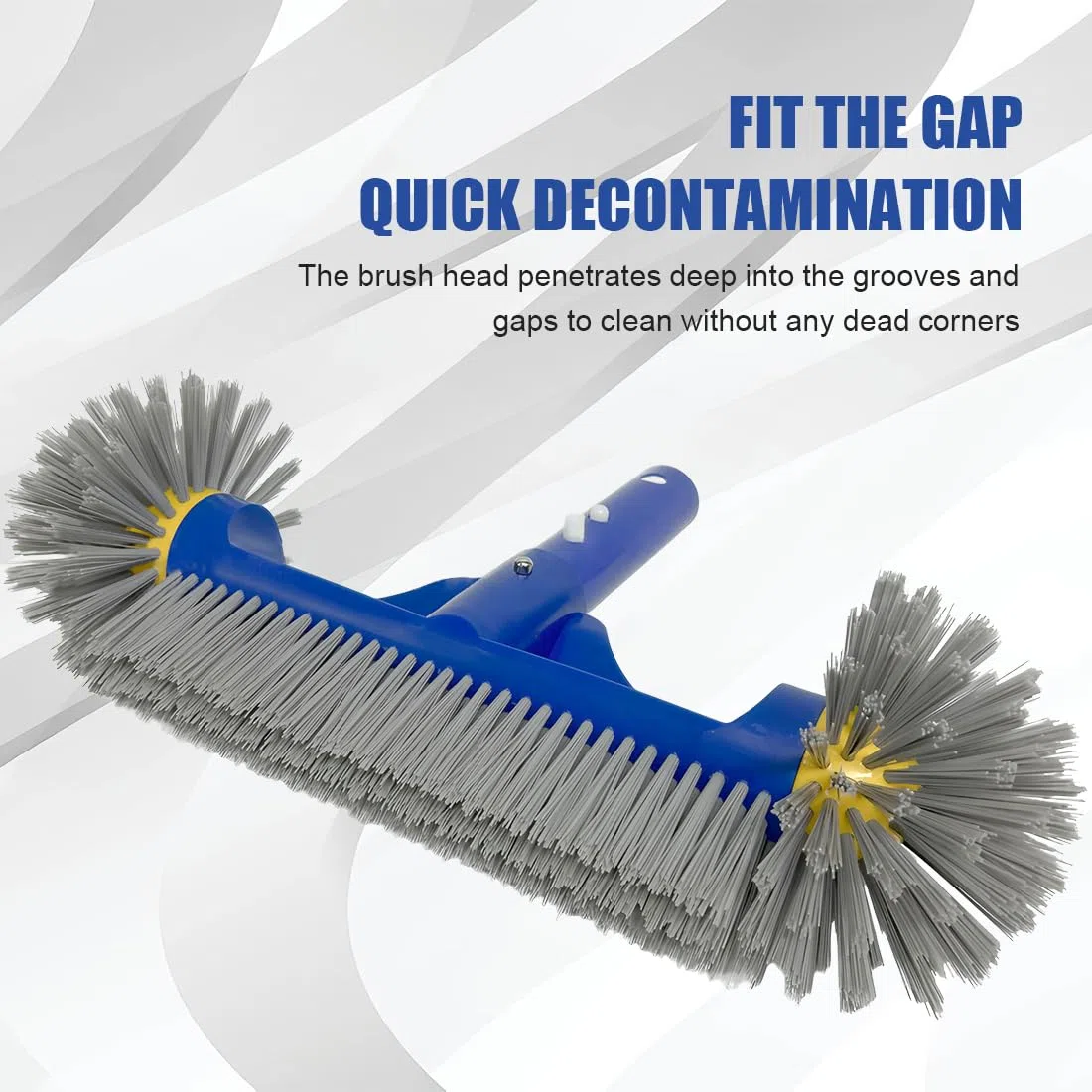 Poolbürste mit Runden Enden, Poolbesen, Pool Bürste, Poolbürste für Folienpool, Schwimmbad Bürste, Pool Reinigungsbürste für Reinigung Pool Wänden, Fliesen, Ecken, Böden(Dekoration G1)