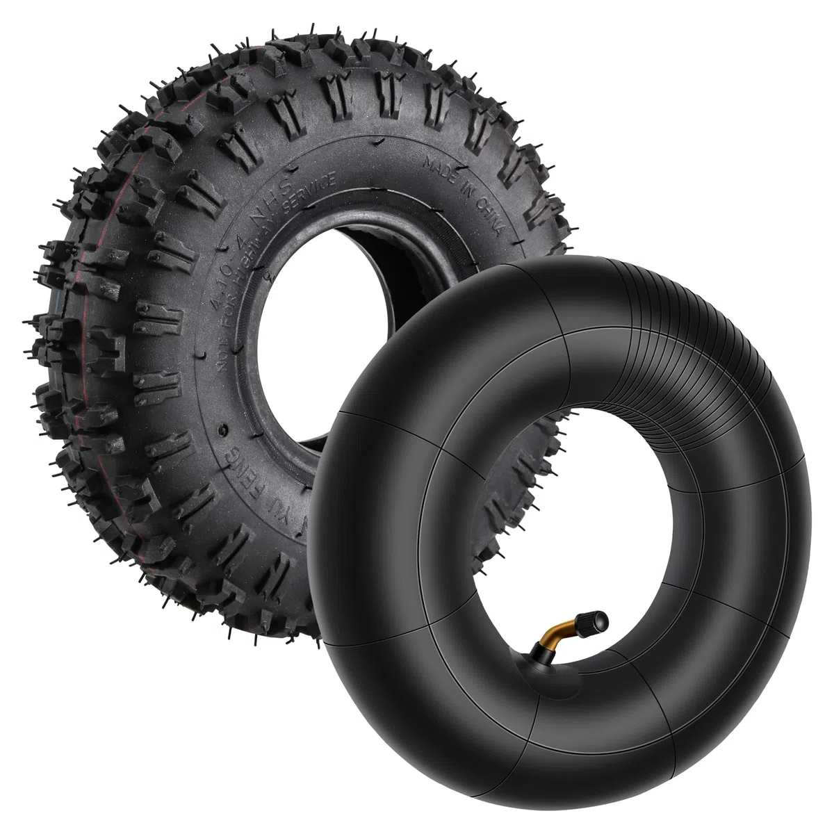4.10-4 410-4 4.10/3.50-4 Innenrohr + Reifen für Gartenrototiller SchneefräSen MäHer Hand Truck Schubkarre Go Cart Kid