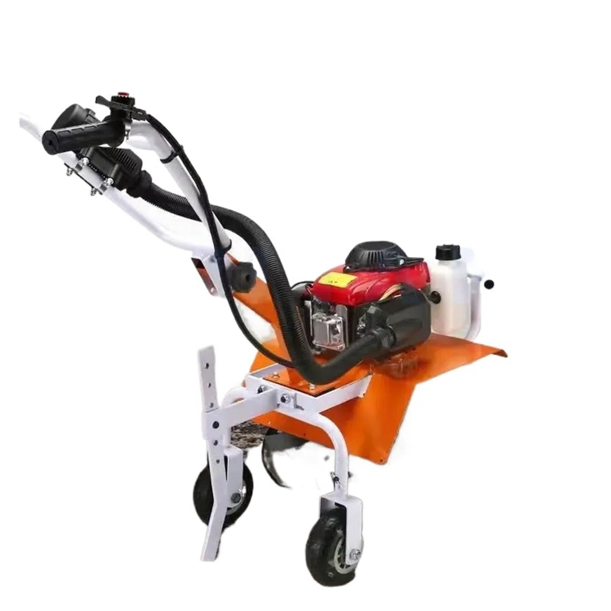 Viertakt-Kreiselgrubber, Leistungsstarke Bodenlockerungs-Bodenbearbeitungsmaschine, Kleine Grabenfräse, Kreiselfräse, Grubber, Bodenbearbeitung Hohe Effizienz, Sicher(Two-Stroke)