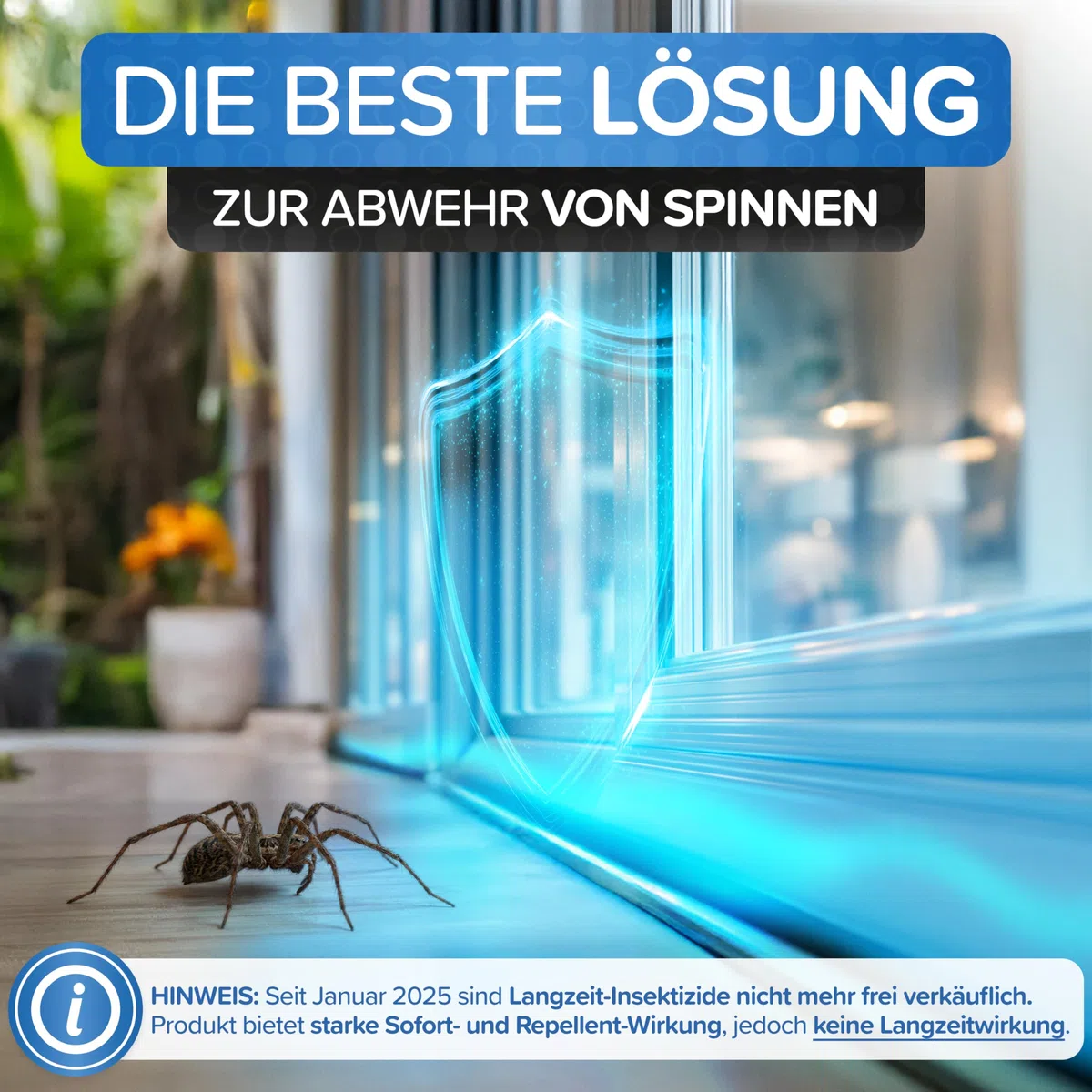 Patronus Spinnen Power Spray mit effektiver Sofortwirkung [500 ml] | Anti Spinnenspray mit Sprühlanze gegen Spinnen & zur Spinnen Abwehr, hochwirksames Anti Spinnen Spray für Indoor & Outdoor