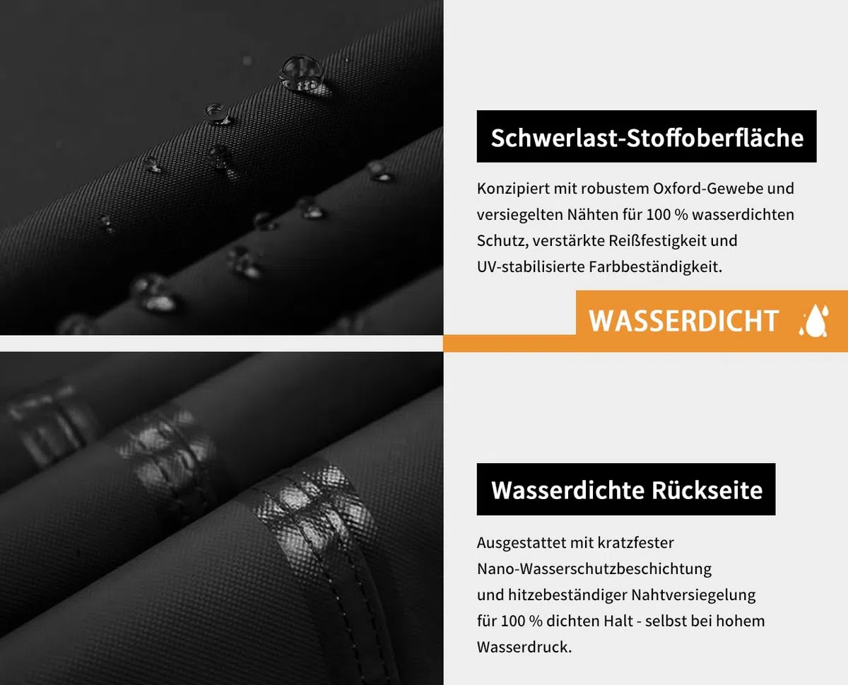 Dokon 2 Sitzer Gartenbank Abdeckung mit Belüftungsöffnungen Wasserdicht Winddicht UV-Beständiges Robustes Oxford-Gewebe Schutzhülle für Gartenbank, Gartensofa (134x66x63/89cm) - Schwarz