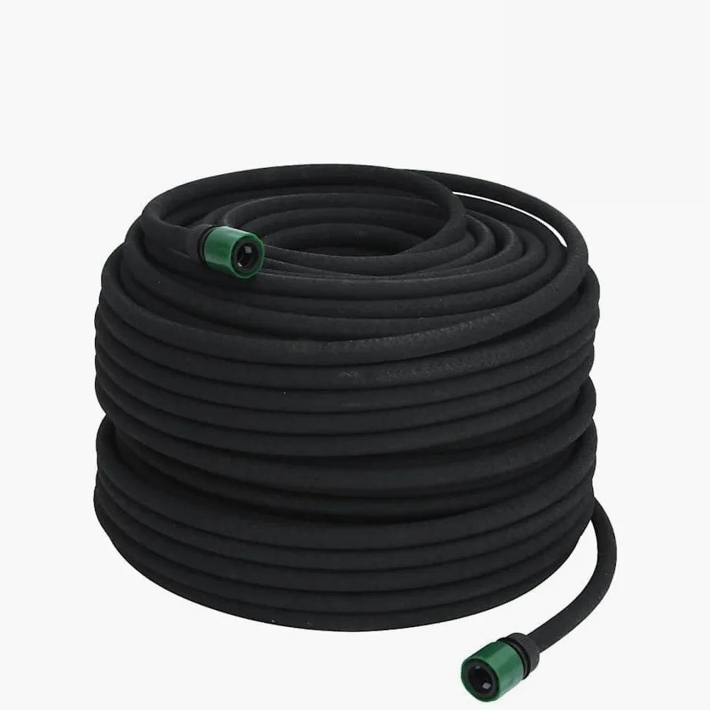 Flexibler Tropfschlauch aus Gummi, 100 m Länge, 0,6 Zoll, für effiziente Gartenbewässerung, porös und leicht aufrollbar