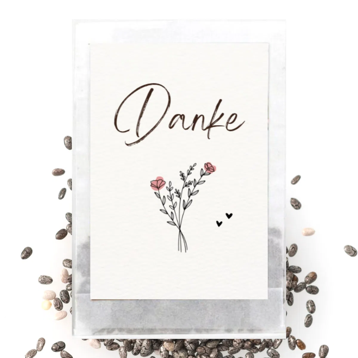 Blumensamen Danke - 10 Stück | Dankeschön Geschenke/Abschiedsgeschenk | Kleinigkeit für Kollegen, Kindergarten, Freunde, Gäste, Kindergeburtstag (10 Stück - Danke Blumen)