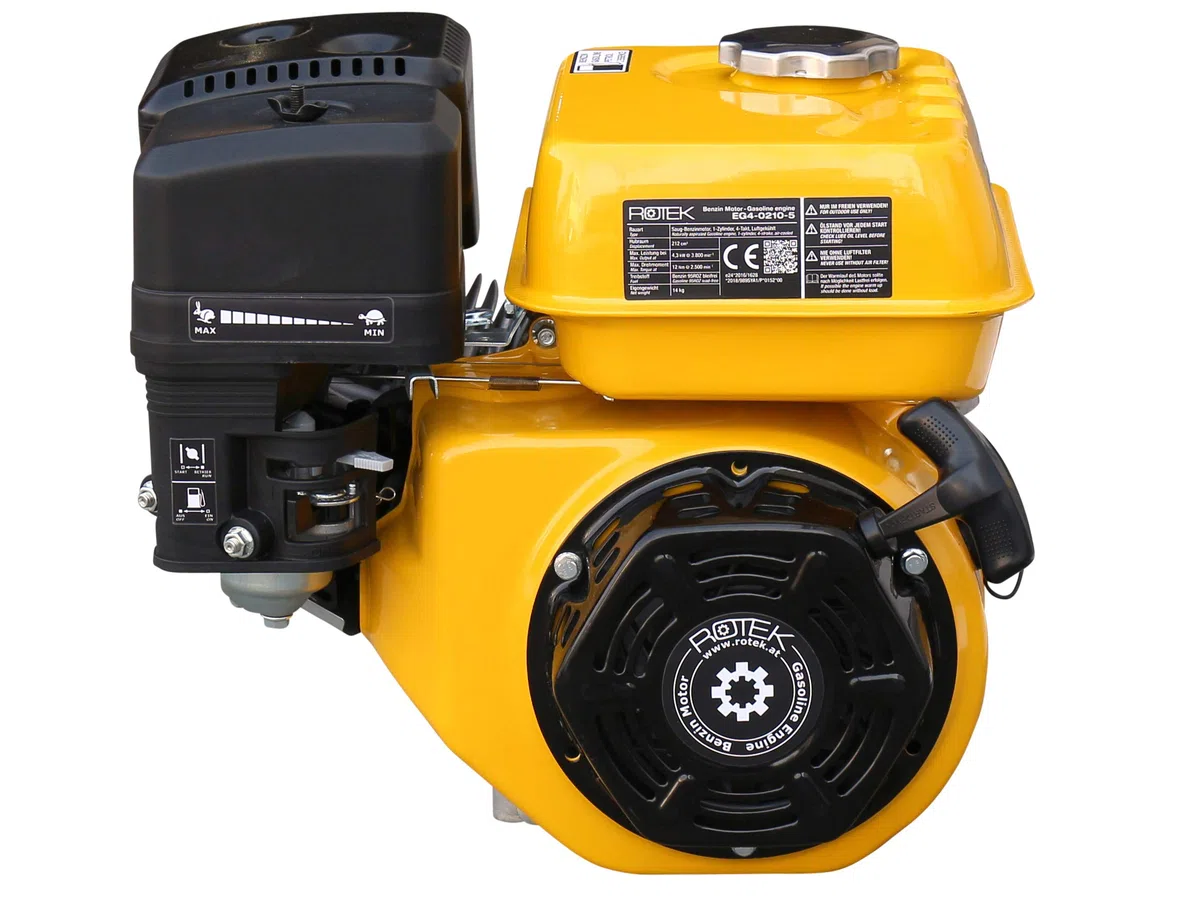 Rotek luftgekühlter 1-Zylinder 4-Takt 212ccm Benzinmotor, EG4-0210-5H-V5