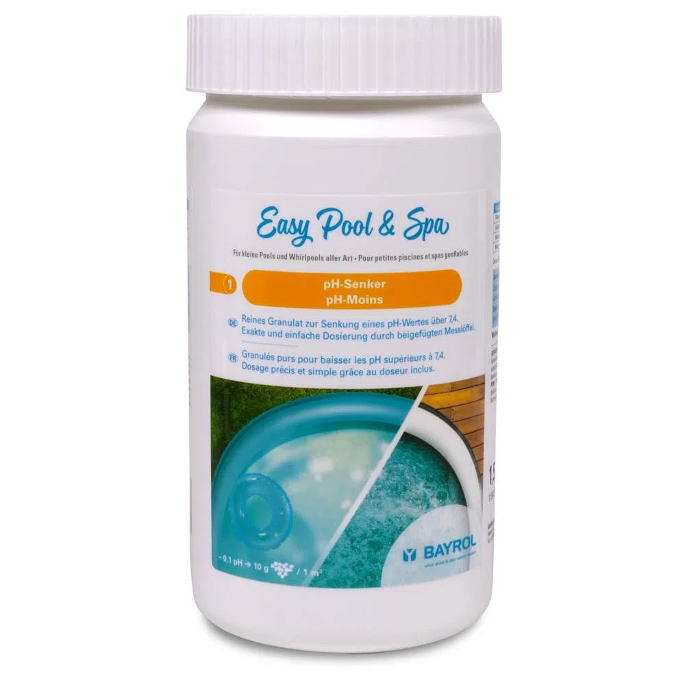 BAYROL Easy Pool & Spa pH-Regulierung Set - pH Plus & Minus | Schnell lösliche Granulate mit Messlöffel zur einfachen Dosierung in Pools und Whirlpools aller Art