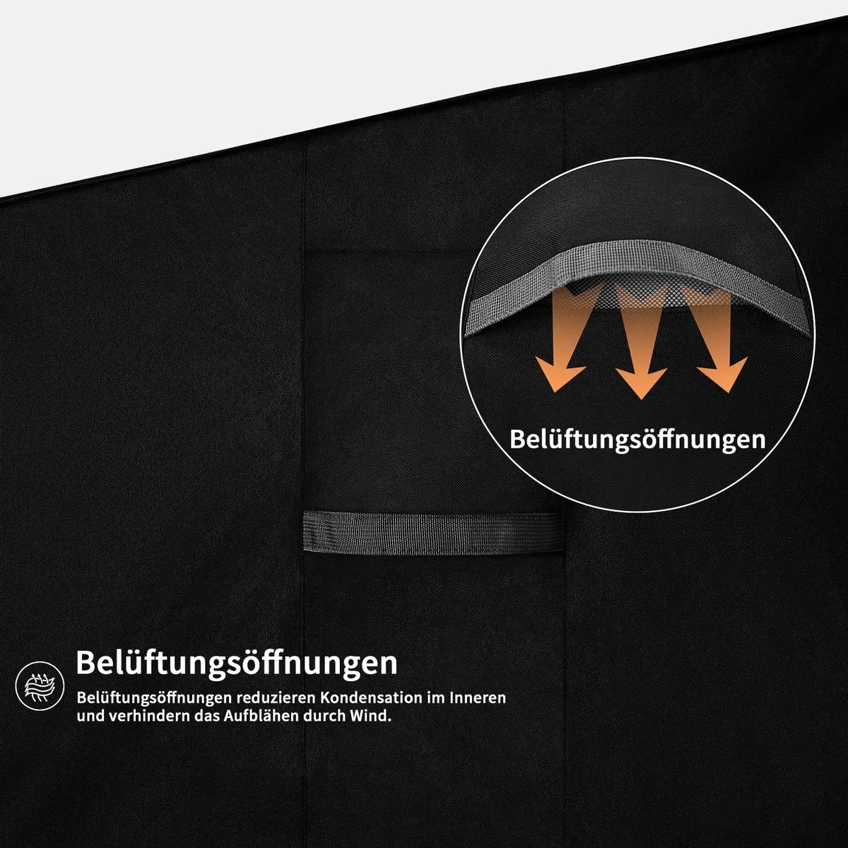 Dokon 2 Sitzer Gartenbank Abdeckung mit Belüftungsöffnungen Wasserdicht Winddicht UV-Beständiges Robustes Oxford-Gewebe Schutzhülle für Gartenbank, Gartensofa (134x66x63/89cm) - Schwarz