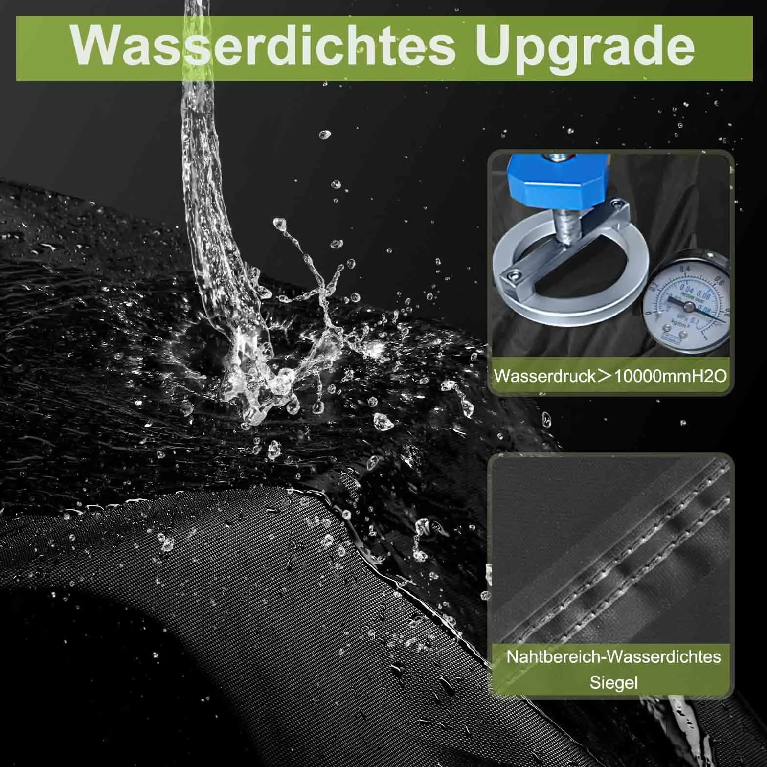 Grillabdeckung Wetterfest 145x60x120cm Grill Abdeckung 420D Oxford-Gewebe Wasserdicht Reißfest, Schutz Grill vor Rost und Schimmel, Grill Abdeckhaube für Weber/Enders/Char Broil/Napoleon/Rösle