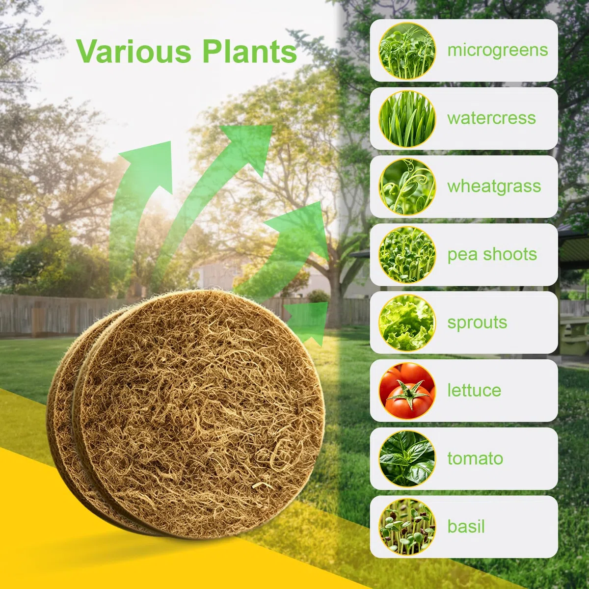 45er Jutte Microgreens Anzuchtschalen mit 500g/m², 95x95x5mm, Kresse Anzuchtschalen Set mit 3 Edelstahl Trays, Biologisch Abbaubares, Sprossen Anzuchtschale für Weizengras, Tomaten