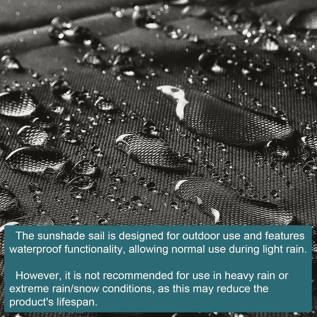 Sonnensegel Rechteckig Maßgeschneidert wasserdicht UV-Schutz 12 Farben Länge 100-550 cm Breite 100-450 cm individuell anpassbar in 10 cm Schritten für Terrasse Balkon Garten