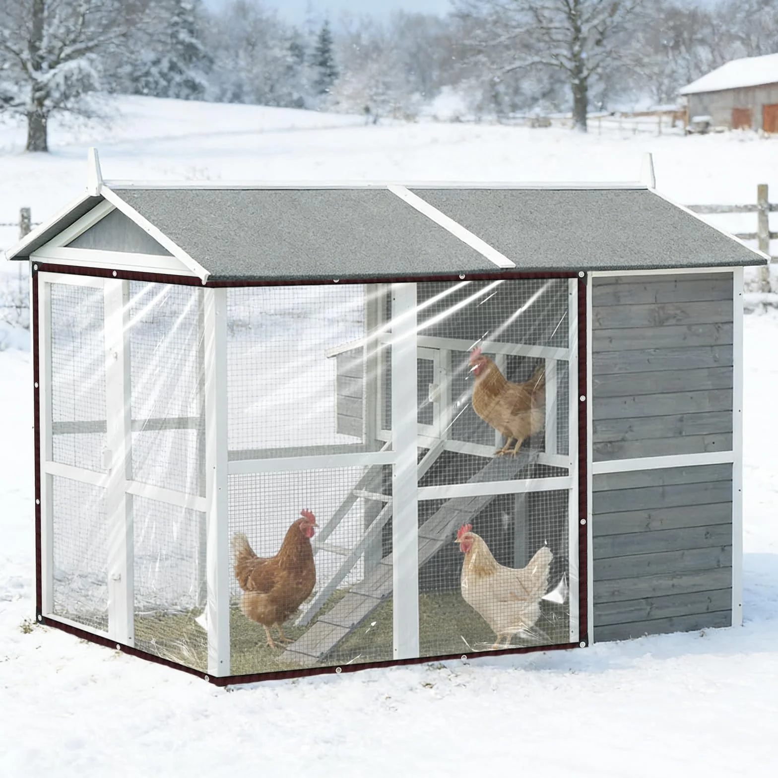 Plane Wasserdicht Transparent mit öSen, Abdeckplane Wasserdicht, zum Schutz von Gartenmöbeln vor Staub,Gewächshäuser,Terrassen und Andere Außenbereiche,Regenschutz Windschutz, 2x1m