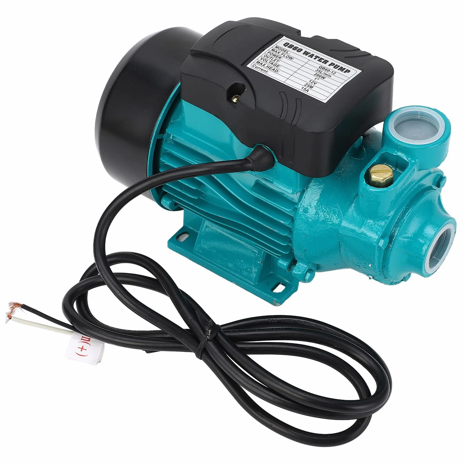 Teichpumpen für Outdoor -Teiche, Kleine Wasserpumpe Solar DC Wirbelpumpe 200 W 3200 U/Min 35 Lpm groß 25 M Solarwasserpumpe Hochleuter Wirbel Wirbelpumpe (DC12V)