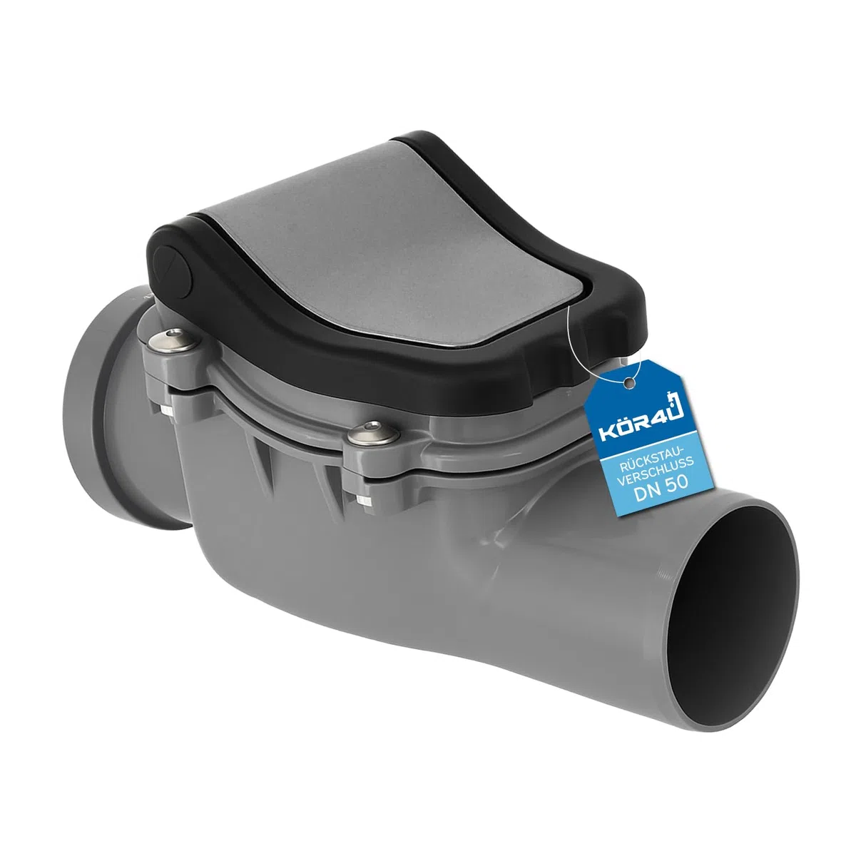 kör4u Rückstauklappe DN 50, grau, Abwasser, Rattenschutz, Rückstauverschluss (DN 50)