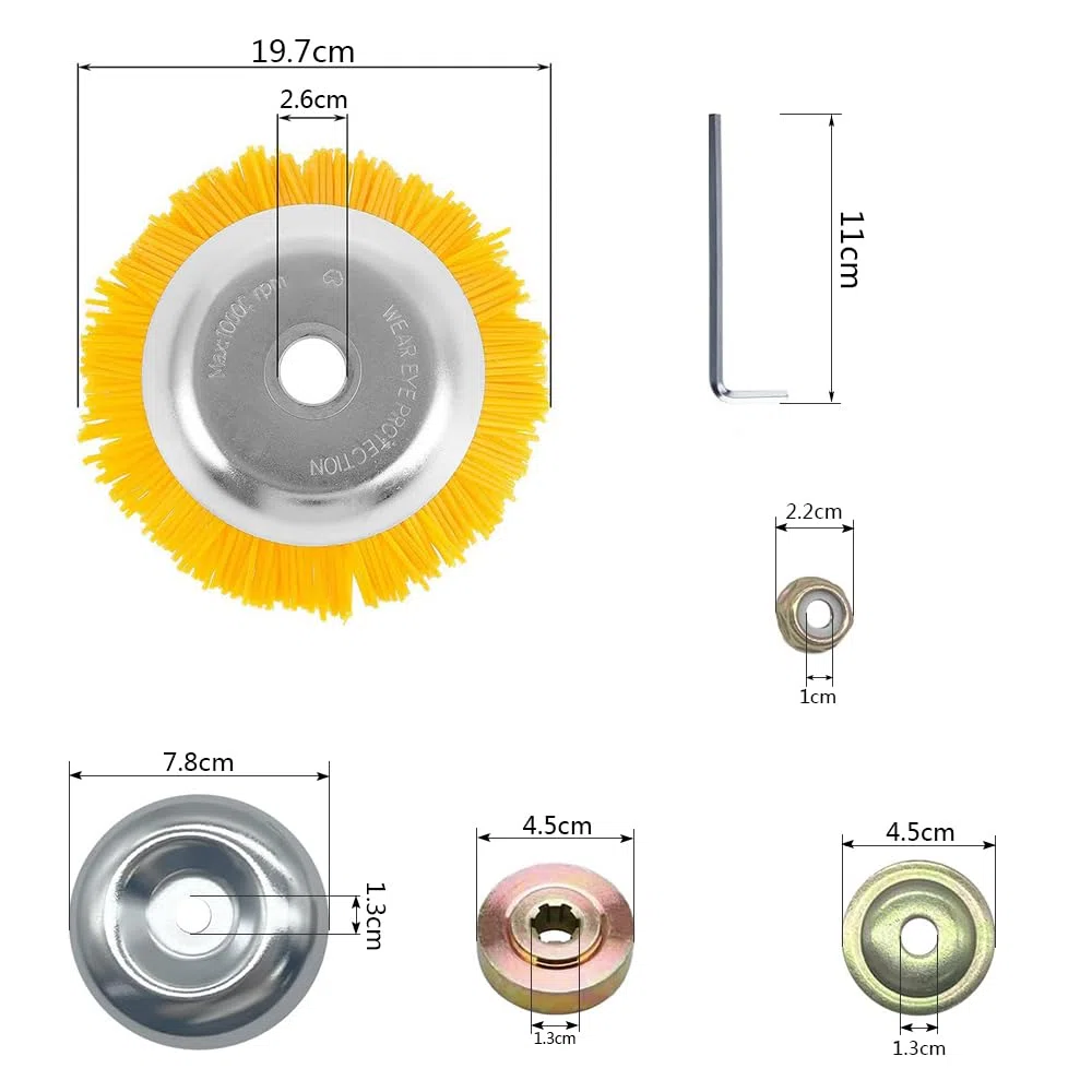 Unkrautbürste, Wildkrautbürste,Hochwertige Wildkrautbürste, Unkrautbuerste Nylonbürste Profi Wildkraut Fugenbürste,Hochwertige Wildkrautbürste,Nylon-Unkrautbürste für Motorsense