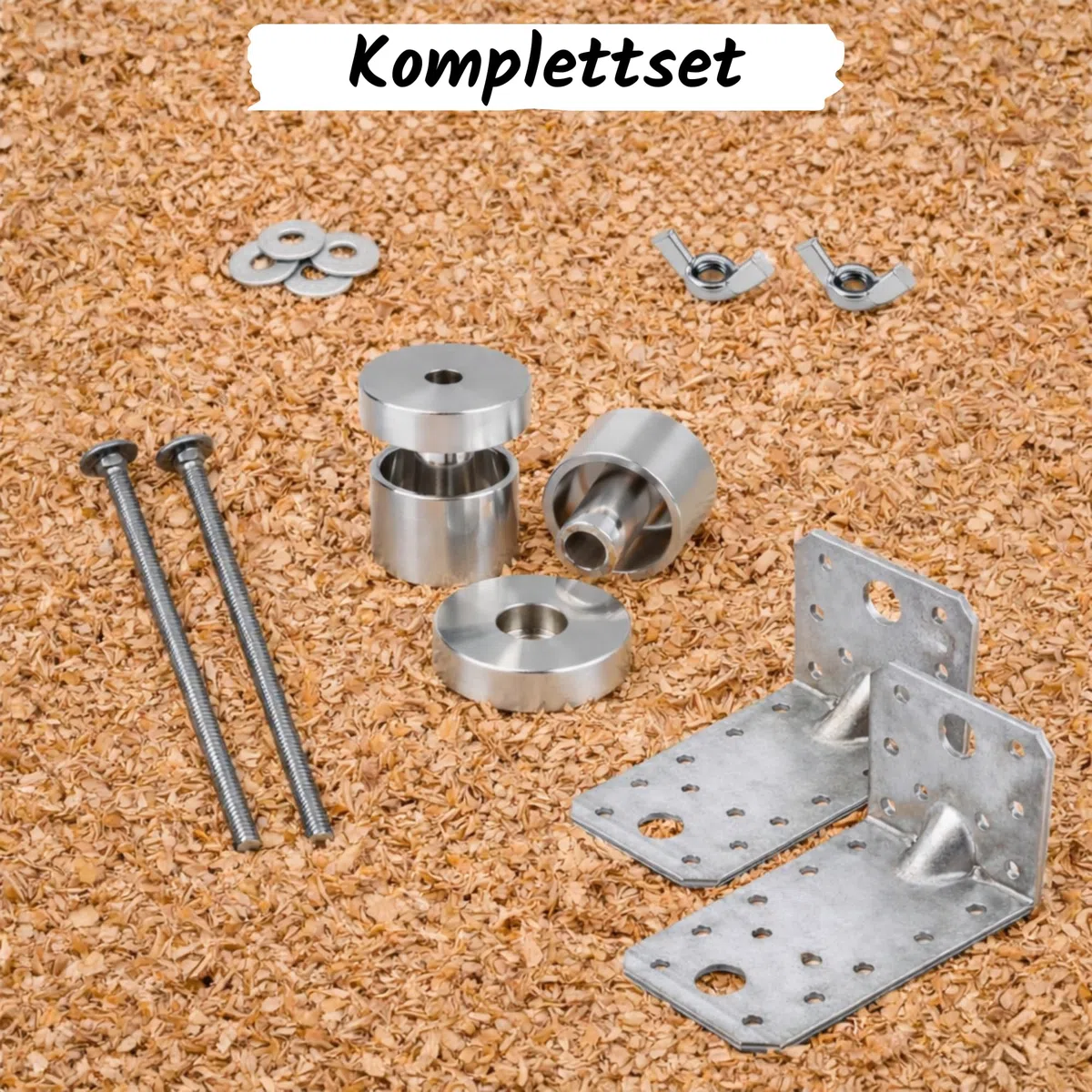 KikeriClean Milbensperre für Hühnerstange 2er Set – Aluminium CNC gefräst – Milbenfalle/Milbenstopp gegen rote Vogelmilbe (2, Milbensperre + Winkel & Schrauben (2er Set))