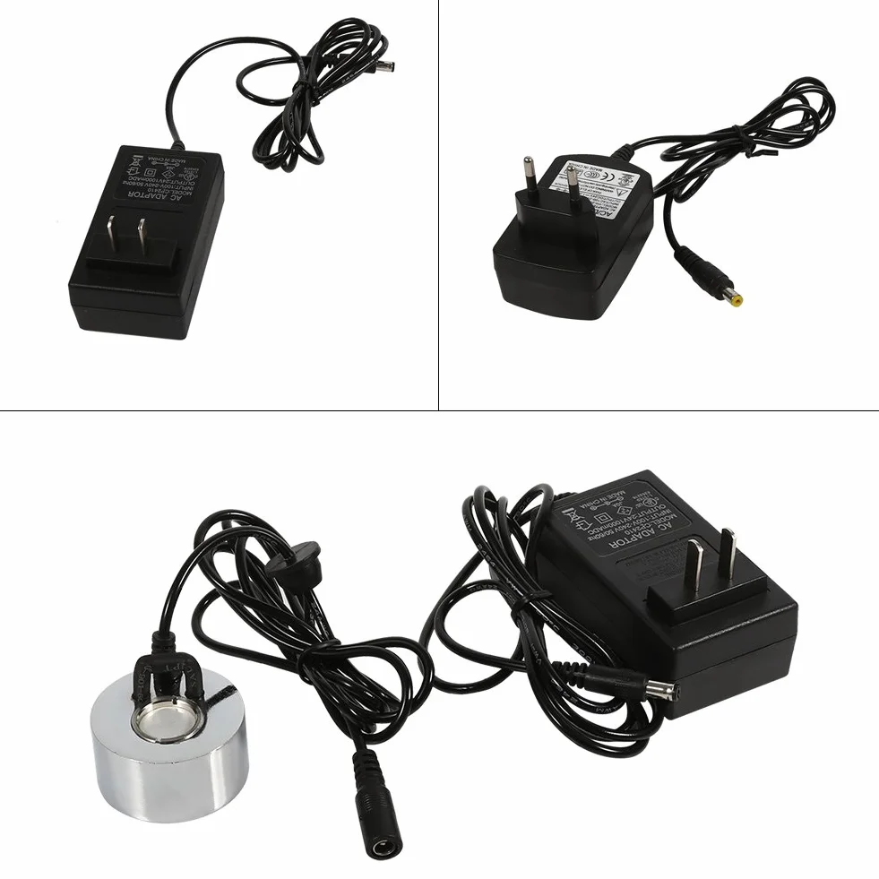 Tyenaza Ultraschall Vernebler, Mini Nebelmaschine Nebler Vernebler, Mini Fogger Ändern Ultraschall Nebelmacher Nebelwasserbrunnen Teich Zerstäuber Luftbefeuchters LED mit Adapter (EU Plug 100-240V)