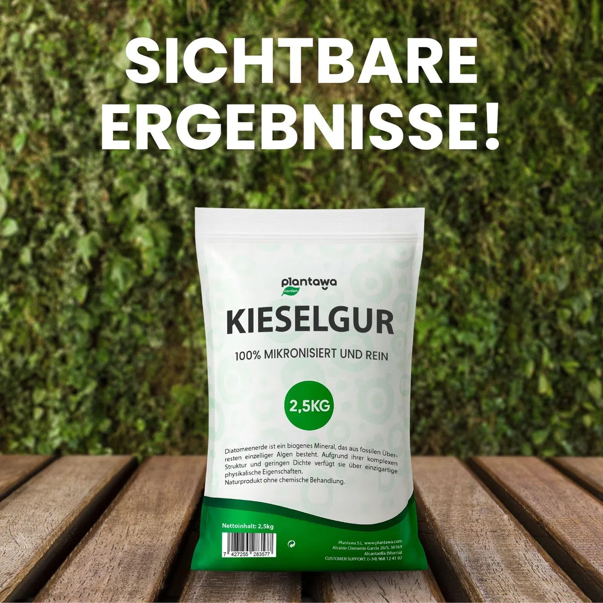 PLANTAWA Kieselgur 2,5kg | 100% Natürlich und Nachhaltig | Diatomaceous Earth | Fein Gemahlenes Kieselgur Pulver Ohne Chemische Behandlungen | Vielseitig Einsetzbar
