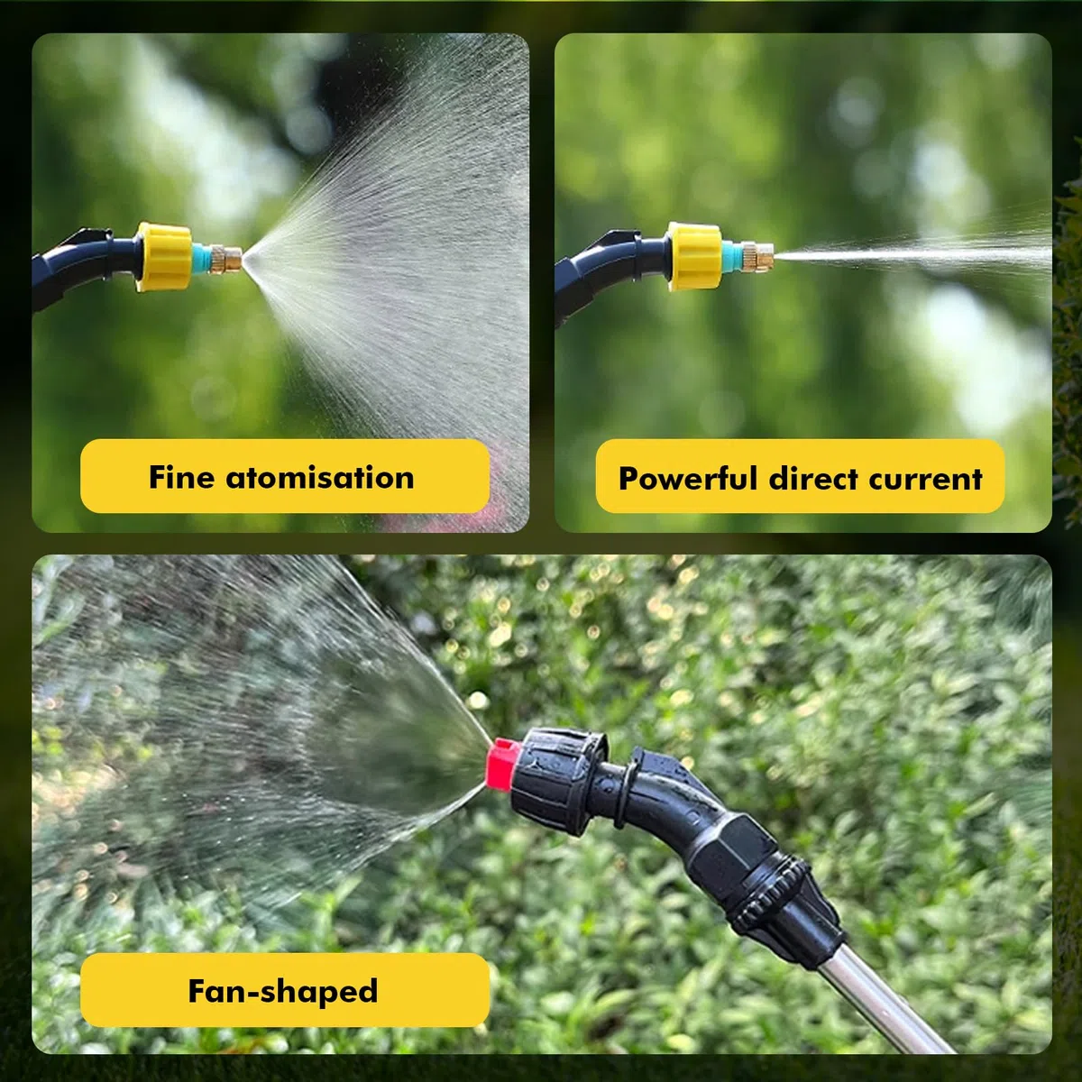 5 Meter lange, flexible elektrische Gartenspritze mit schwarzem, wasserdichtem Griff zum Bewässern von Blumen und Versprühen von Pflanzenschutzmitteln (eingebauter Akku: 2000 mAh)