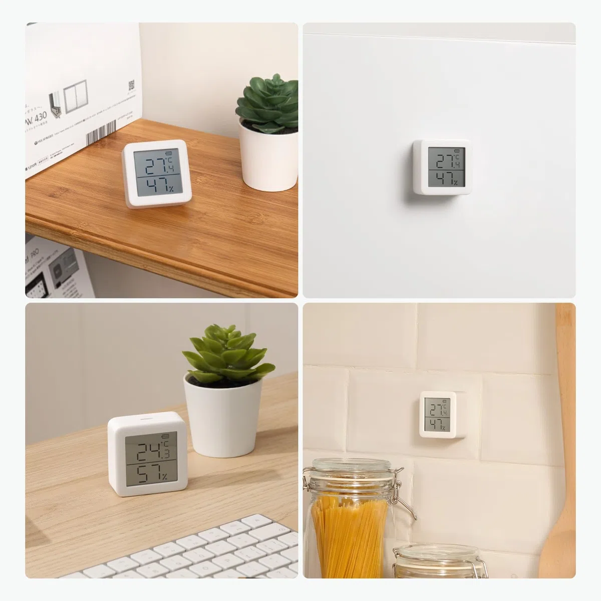 SwitchBot Thermometer Hygrometer Innen, Digital Hygrometer Bluetooth Thermo-Hygrometer mit APP, Taupunkt/VPD/Absolute Feuchtigkeitssensor (3er-Pack)