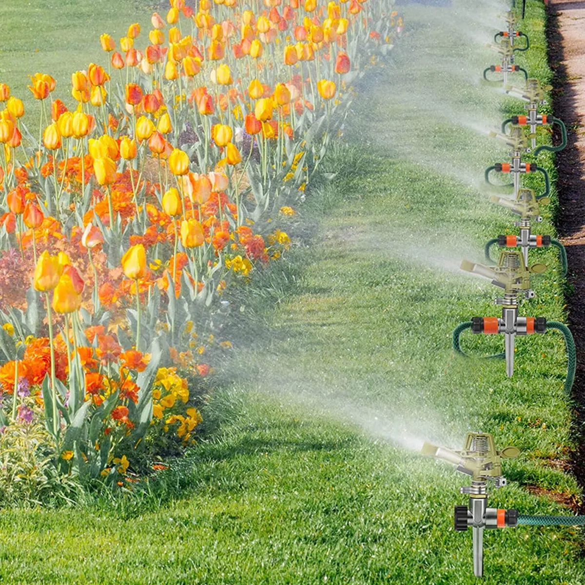 5pcs Sprinklerkopf, Bewässerung Sprayer, 1/2inch Innengewinde Seite Außengewinde Schnittstelle Metall Rasen Wasser - Automatische Landschaft Sprühdüse Rasensprenger