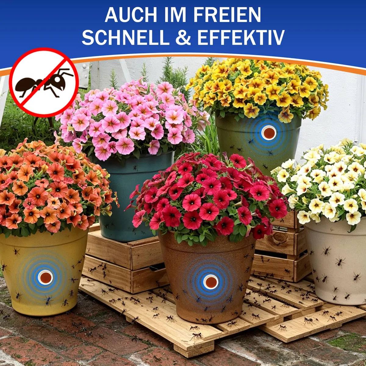 96 Stück Ameisenfänger Köder, geeignet für den Innen- und Außenbereich, langanhaltend und effektiv, einfacher Reinigung
