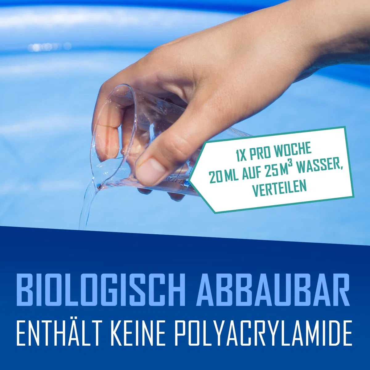 Astral Pool Natural Flocculant 1,0 l - Bio-Flockungsmittel für klares Poolwasser - Entfernt Phosphat, Öle und organische Stoffe