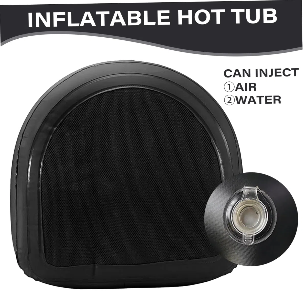 Aufblasbarer Whirlpool-Sitz, bequemer Whirlpool-Sitz, wiederverwendbar, mit Saugnapf und Netz, 47 x 36 x 15 cm, Rutschfester PVC-Spa-Pool-Booster für Erwachsene