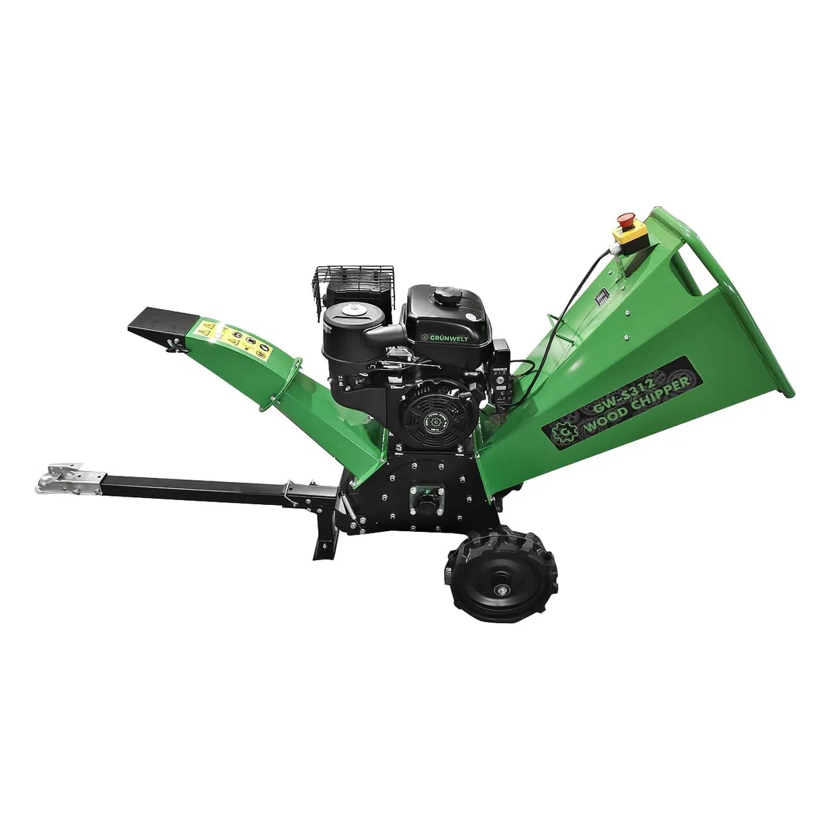 Grünwelt GW-S312 Holzhacker 18 PS Holzschredder Holzhäcksler Häcksler Buschhacker Schredder Benzinmotor