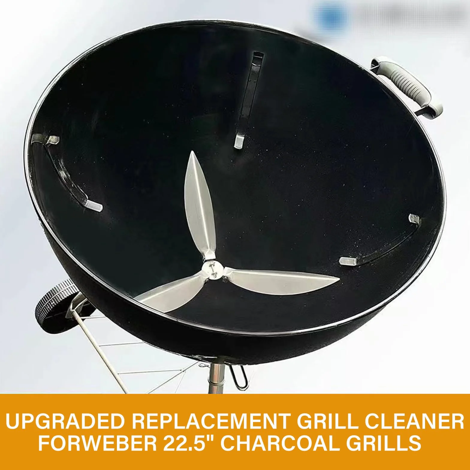 2 Set 18-1/2 Zoll One-Touch Reinigungssystem Kit für Weber Ersatzteil für Kugelgrill,Kettle One Touch-Reinigungsset,Für Weber Holzkohlegrill Reinigungssystem Kit