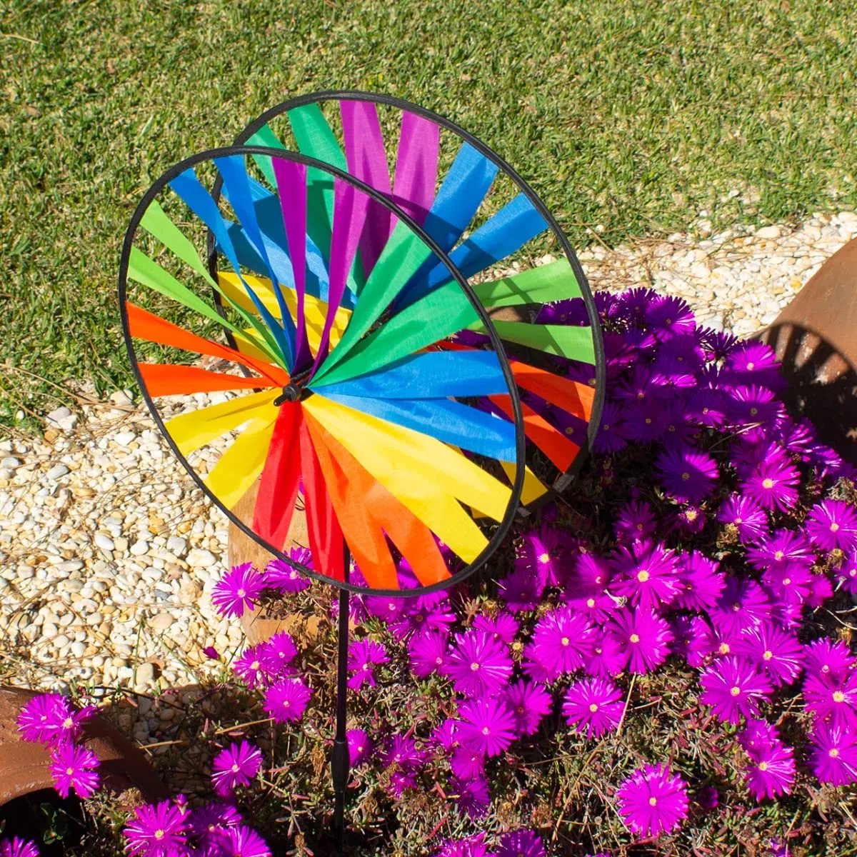 CIM Windspiel - Magic Wheel Twin 35 - Durchmesser Ø35cm - UV-beständig und Wetterfest - Vielseitige Haus und Gartendekoration