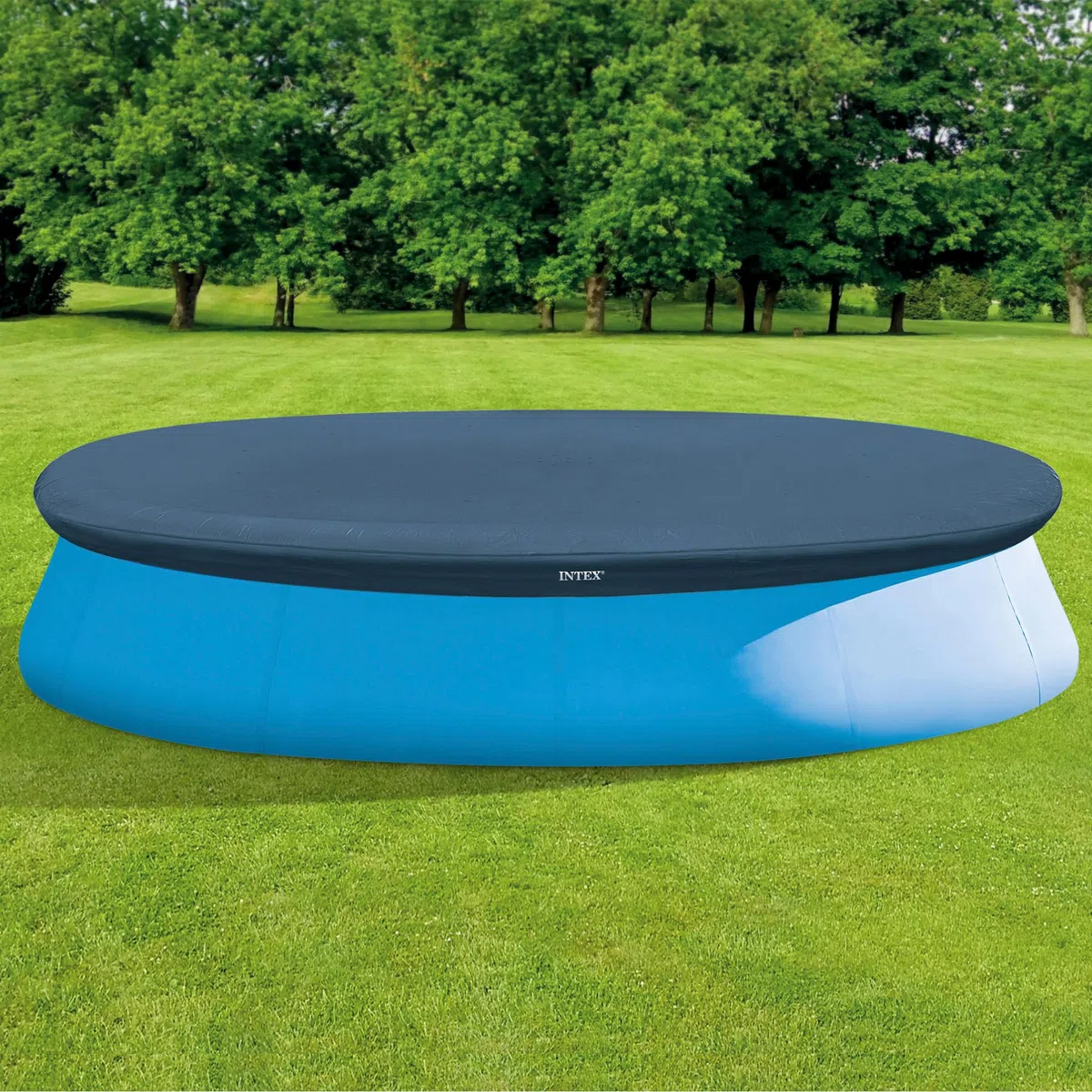 INTEX Poolabdeckung rund Ø 396cm für Easy Set Pools, Winterabdeckplane Sommerabdeckplane (28026)
