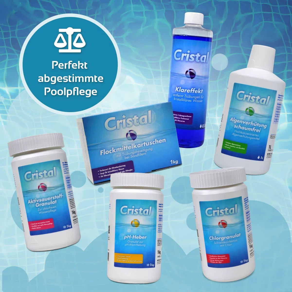 Cristal pH - Körnig Spar Set - Cristal PH-Heber 1 kg + pH-Senker 1,5 kg