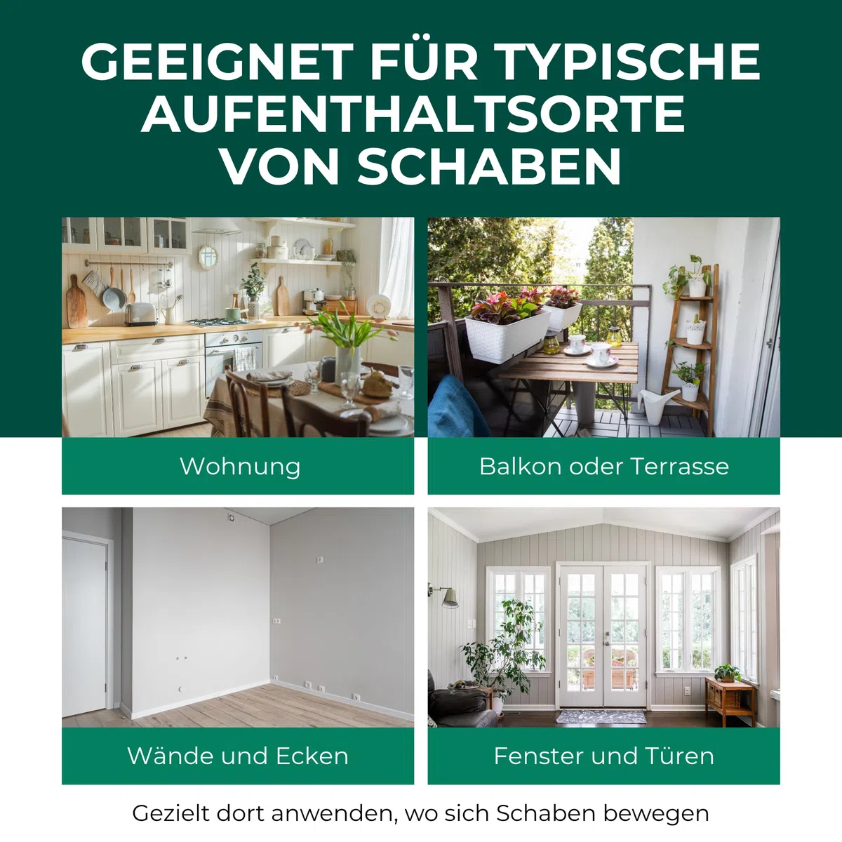 Schabenspray 500ml inkl. E-Book per QR-Code - Anti Schaben Spray mit Langzeitwirkung für Küche & Bad - Schabenmittel & Kakerlakenspray gegen Schaben & Kakerlaken im Haus