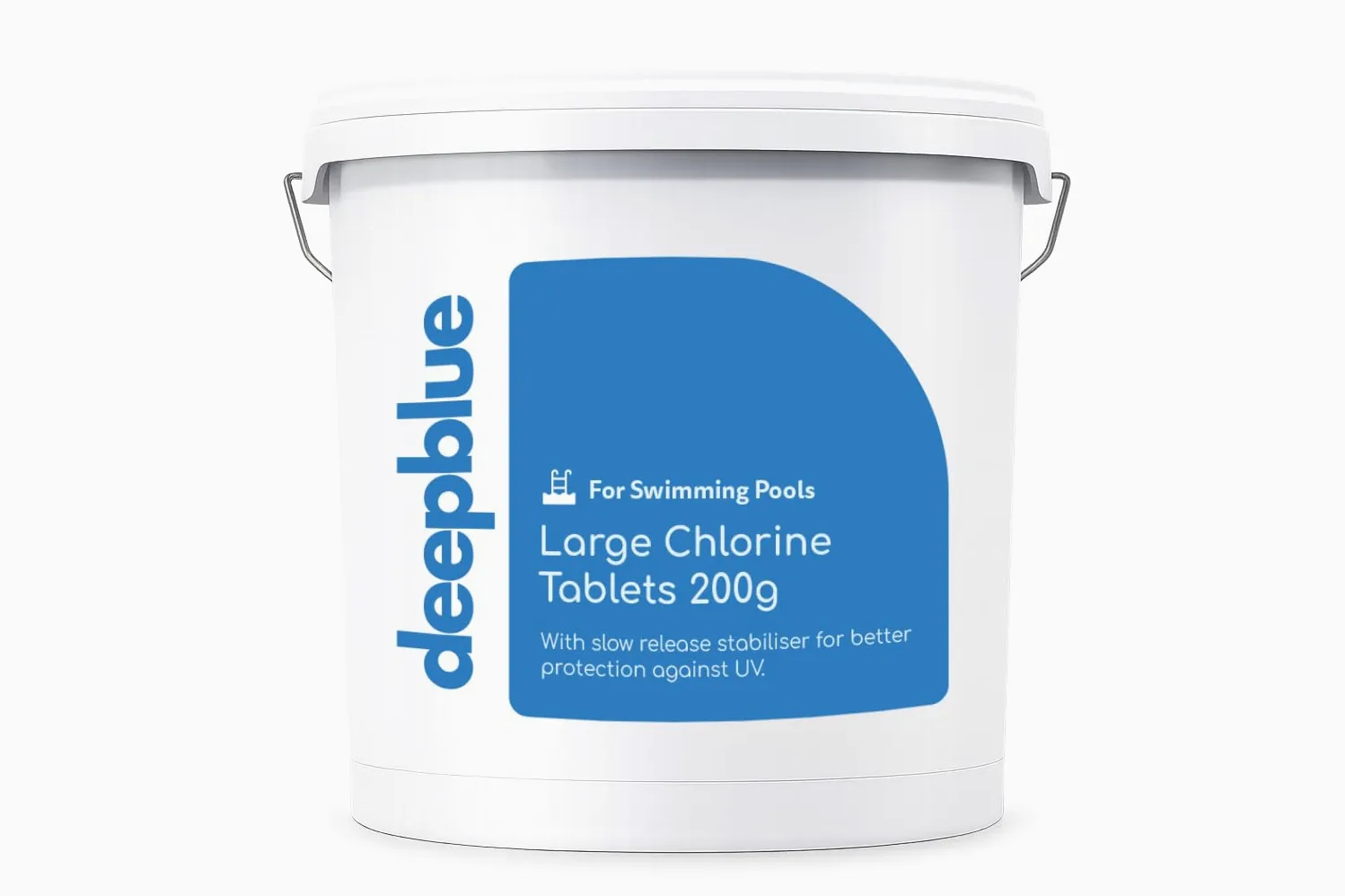Deep Blue - Große 200g STABILISIERTE Chlortabletten mit Langzeitwirkung - 25Kg
