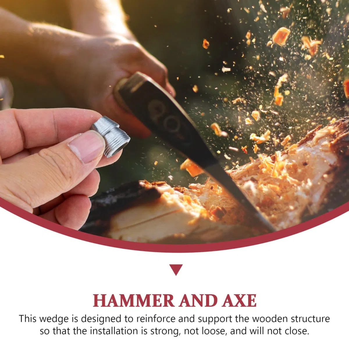 HANABASS 25 Stück Runde Hammerkeile Axtkeil Sortiment Metallkeile Für Hammerstiel Verstärkung Und Sicherung Von Axtgriff Und Hammergriff Zubehör