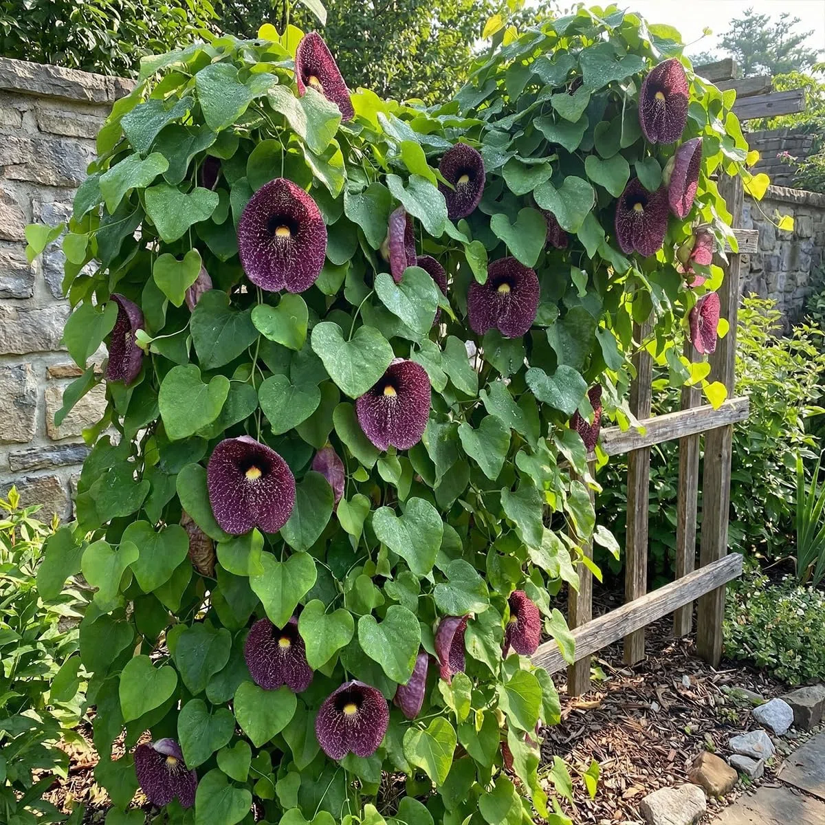Bloomique - Aristolochia macrophylla - Deutsche Pfeifenblume - Gartenpflanzen - Kletterpflanzen - Winterhart - Höhe 60-80 cm - Topfgröße: 19 cm