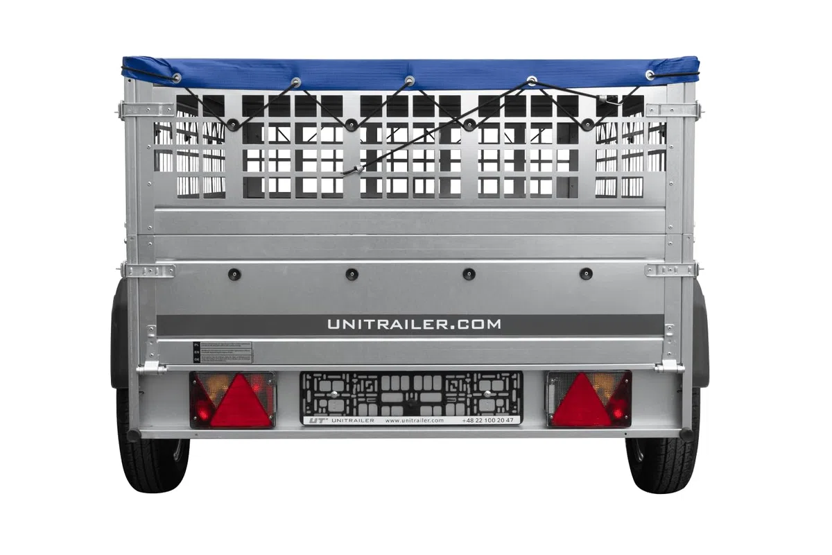 Großer Anhänger bis 750 kg Garden Großer Anhänger bis 750 kg Garden Trailer 201 Kipp mit Jockey-Rad, Gitterseiten und flachen Plane, Trailer 201 Kipp mit Jockey-Rad