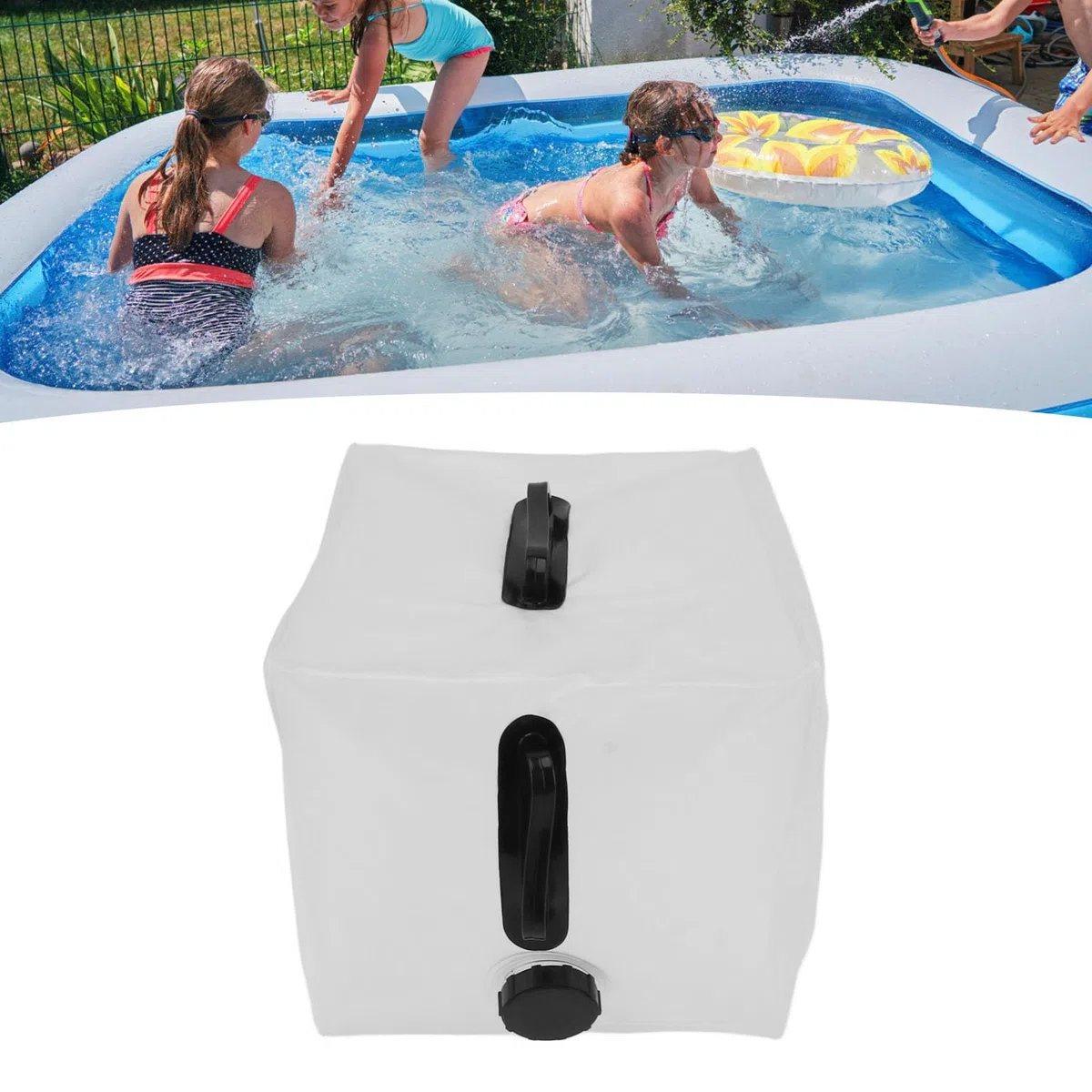 Schwimmbadleiter Gewichte, Pool Gewichts Sandsäcke, 20 L Großes Fassungsvermögen Faltbarer Pool Stufen Sandsack, Befüllbare Leitergewichte Pool Stufengewichte Wasserdichter Behälter für Pooltreppen