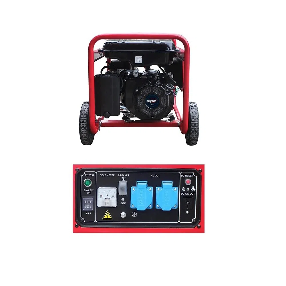 Stromerzeuger 3,2 kW einphasig Benzin 230 V 50 HZ AVR mit Seilzugstarter Powermate by PRAMAC EM4100