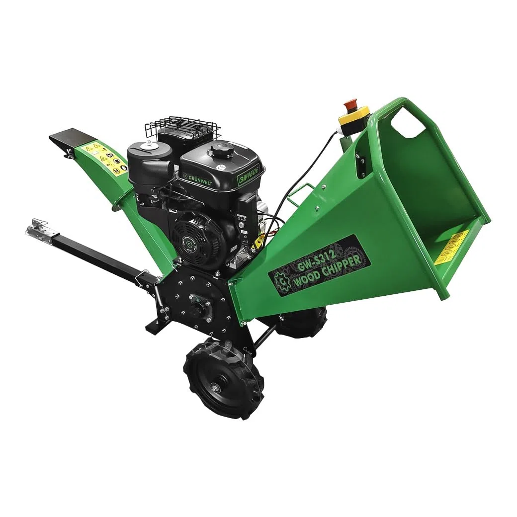 Grünwelt GW-S312 Holzhacker 18 PS Holzschredder Holzhäcksler Häcksler Buschhacker Schredder Benzinmotor