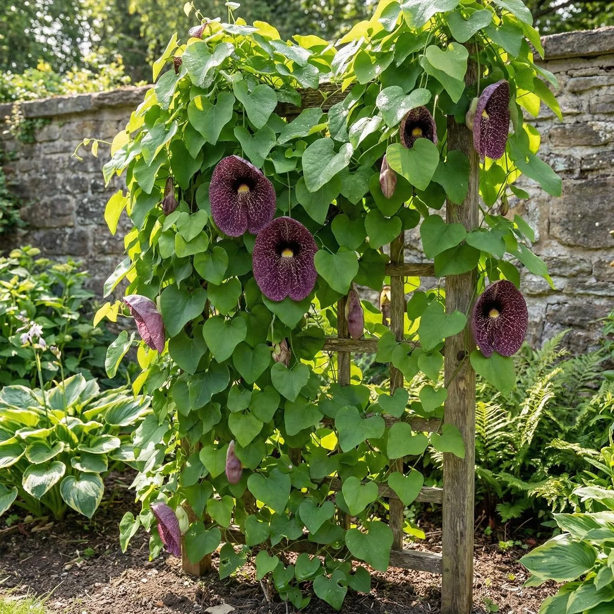 Bloomique - Aristolochia macrophylla - Deutsche Pfeifenblume - Gartenpflanzen - Kletterpflanzen - Winterhart - Höhe 60-80 cm - Topfgröße: 19 cm